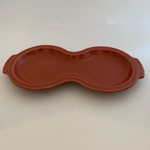 Fiesta Fiestaware Creamer & Lidded Sugar Bowl w/ Tray Cinnabar Homer Laughlin - Picture 6 of 12